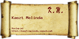 Kaszt Melinda névjegykártya