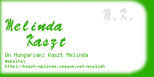 melinda kaszt business card